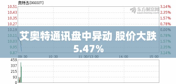 艾奥特通讯盘中异动 股价大跌5.47%