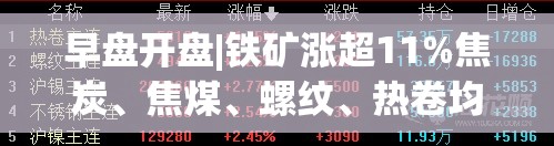 早盘开盘|铁矿涨超11%焦炭、焦煤、螺纹、热卷均触及涨停！