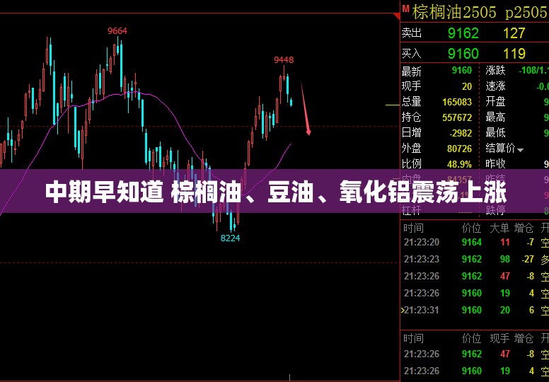 中期早知道 棕榈油、豆油、氧化铝震荡上涨