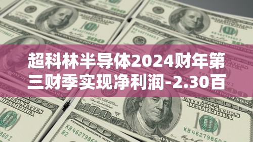 超科林半导体2024财年第三财季实现净利润-2.30百万美元，同比增加84.14%