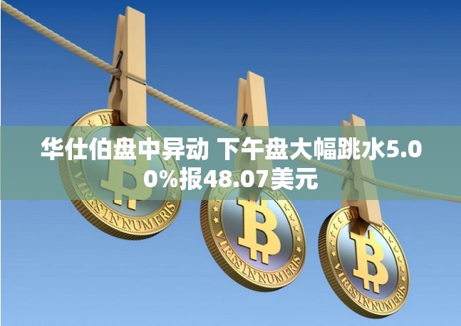华仕伯盘中异动 下午盘大幅跳水5.00%报48.07美元