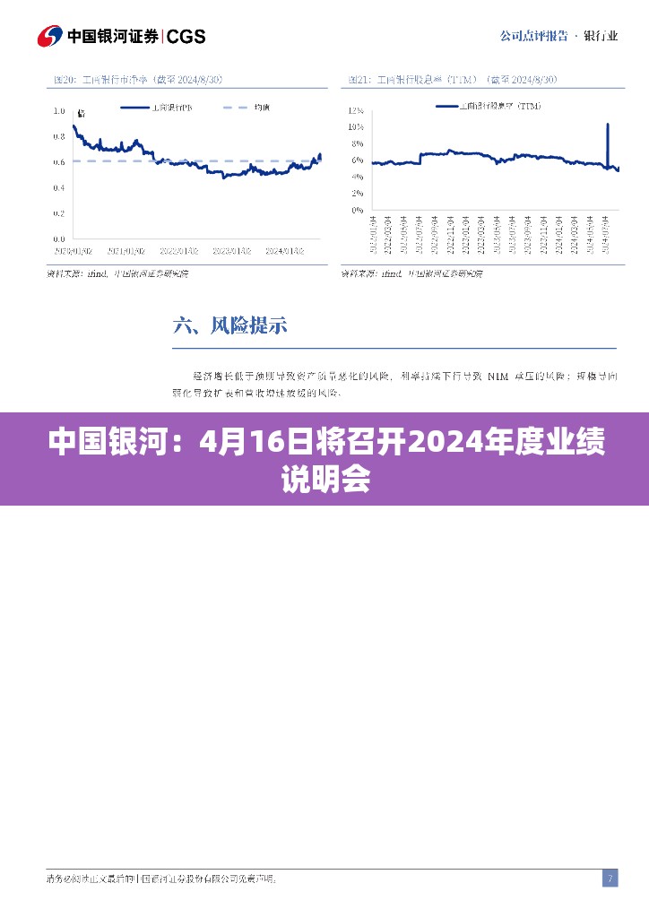 中国银河：4月16日将召开2024年度业绩说明会