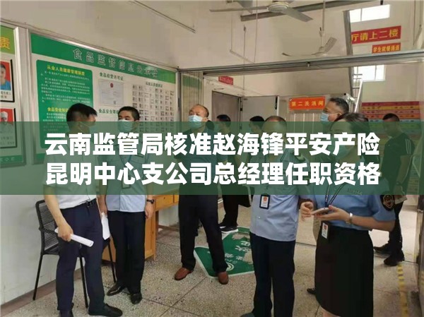 云南监管局核准赵海锋平安产险昆明中心支公司总经理任职资格