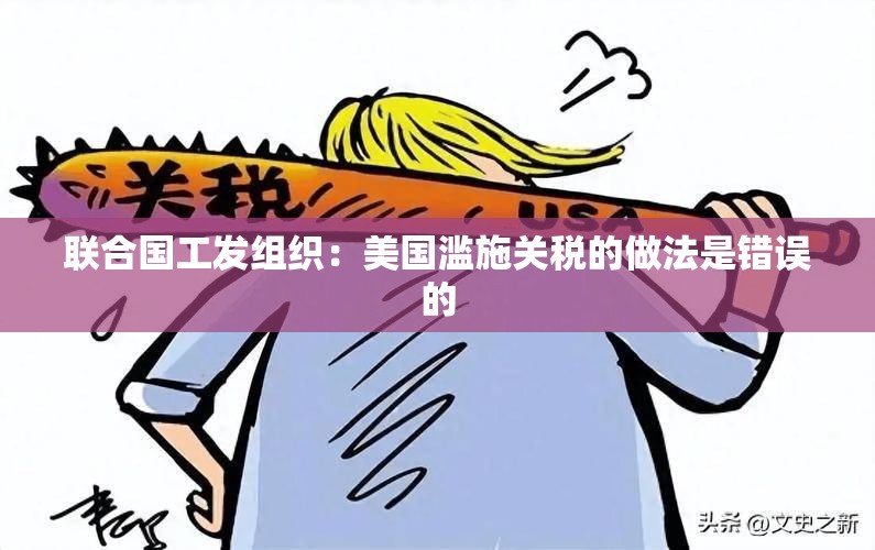 联合国工发组织：美国滥施关税的做法是错误的