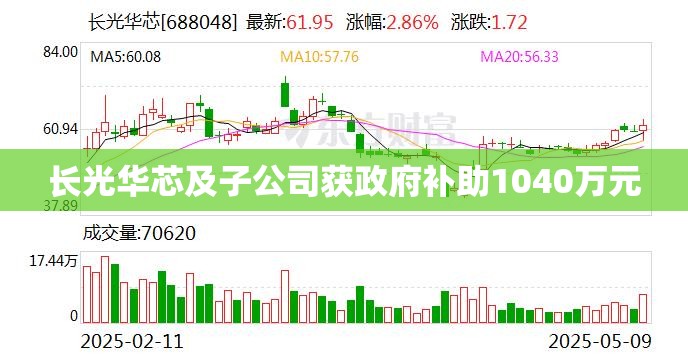 长光华芯及子公司获政府补助1040万元