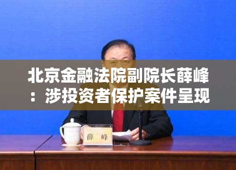 北京金融法院副院长薛峰：涉投资者保护案件呈现出当事人、诉讼请求多元化等特点