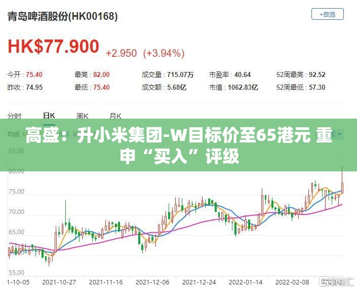 高盛：升小米集团-W目标价至65港元 重申“买入”评级